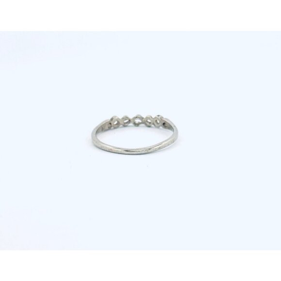 Vintage Estate Sterling Silver Twisted Design Thin Band Ring, Stackable, Sz 9.75 - Picture 4 of 10